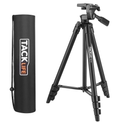TACKLIFE Tripod, 55-Inch Camera Tripod, Lightweight Aluminum Travel Tripod With Carry Bag, Maximum Load Capacity 6.6 Lb, 1/4" Mounting
