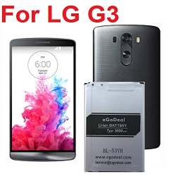 OGODEAL G3 Battery, Battery Replacement for Lg G3 Battery Bl-53Yh 3000Mah Li-Ion Lg Spare Battery