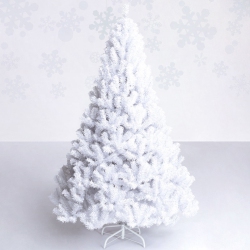 COSTWAY 7Ft Artificial Pvc Christmas Tree W/stand Holiday Season Indoor Outdoor In White