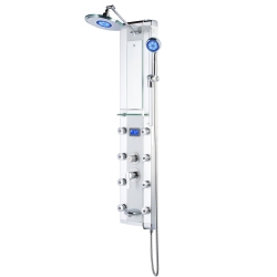 BLUE OCEAN Ocean 52” Aluminum Shower Panel Tower With Rainfall Shower Head (Spa33D)