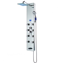 BLUE OCEAN Ocean 52"" Aluminum Shower Panel With Shower Head (Spa392M)