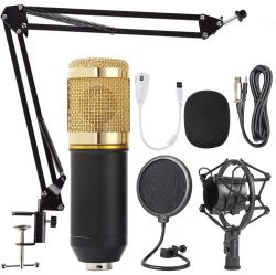 NAVOR Condenser Microphone Combo, Cardioid Professional PC Mic Kit \w Adjustable Mic Suspension Scissor Arm, Shock Mount And Pop Filter for Studio