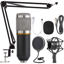 NAVOR Condenser Microphone Combo, Cardioid Professional PC Mic Kit \w Adjustable Mic Suspension Scissor Arm, Shock Mount And Pop Filter for Studio