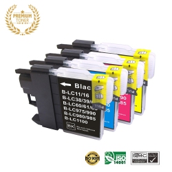 ULTRA INK 4 Colors Combo - Brother Printer Lc61 Bk/m/y/c Inkjet Cartridge Online Only
