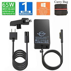 KJ-KAYJI Surface Laptop Surface Pro 4 Charger, 65W-15V-4A Power Supply Compatible Microsoft Surface Pro 4 Surface Laptop Surface