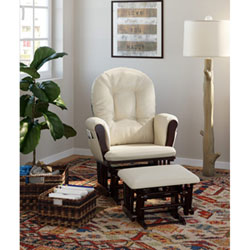 Stork Craft Glider and Ottoman Set - Espresso