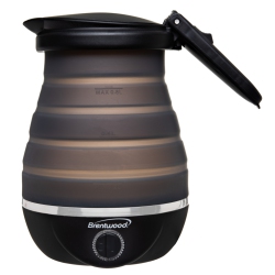 BRENTWOOD 0.8L Collapsible Travel Kettle In Black