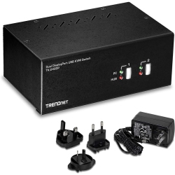 TRENDNET 2-Port Dual Monitor Display Port Kvm Switch New