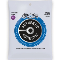 MARTIN GUITARS Martin Authentic Sp Acoustic Guitar Strings - 92/8, Custom Light