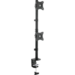 VIVO Dual Computer Monitor Desk Mount Stand Vertical Array for 2 Screens Up to 27 Inches (Stand-V002R)