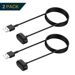 HLD Charger Fit Fitbit Inspire/hr Heart Rate Fitness Watch, [2-Pack] 3.2Ft Magnetic Replacement USB Data Sync Charging Cable