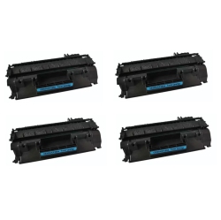 CC Premium Compatible 4 Pack HP 05A (Ce505A) Toner Cartridge In Black