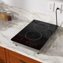EMPAVA 12" 2-Burner Electric Induction Cooktop 120V (Idc12) - In Black