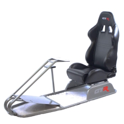 GTR SIMULATOR Gts Model Real Racing Seat, Driving Simulator Cockpit Gaming Chair With Gear Shifter Mount In Black