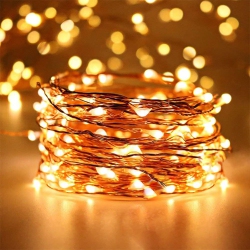 HLD 33Ft 100 Led Copper Wire Fairy String Lights With Power Adapter for Indoor Outdoor Decorations, Ul-Listed, Waterproof In White
