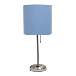 LIMELIGHTS Home Decorative Metal Stick Lamp With Charging Outlet - In Blue