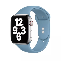 CSMART Soft Silicone Replacement Band Strap for Apple Watch Iwatch Series 1 to 10 Se Ultra, 38MM 40MM 41MM 42Mm(Series 10), Cornflower In Blue