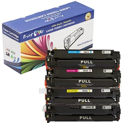 PRINTOXE Compatible Set Of Toners Replacement for HP 125A (4 Laser Toners) Black Cb540A, Cyan Cb541A Cb542A In Yellow