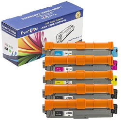 PRINTOXE Compatible 5 Pack for Tn-221 & Tn-225 Laser Toners (2, 1 Cyan, 1 Magenta, And 1 Yellow) Set + 1 In Black