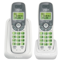 VTECH Cs6114-2 2-Handset Dect 6.0 Cordless Phone With Caller Id/call Waiting - In White