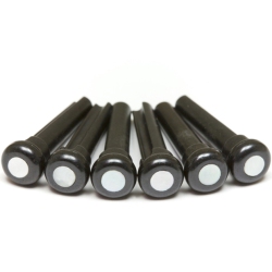 GRAPH TECH Pp-2044-00 Tusq Presentation Bridge Pins - Mother Of Pearl Inlay In Black
