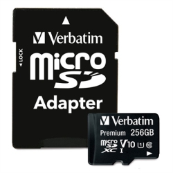 VERBATIM 256GB Prem Sdxc Memory Cl10
