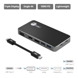 SIIG USB-C Mst Video Travel Docking With Pd