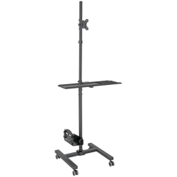 TRIPP LITE Mobile Workstation Tv Floor Stand Cart Height-Adjustable 17-32In