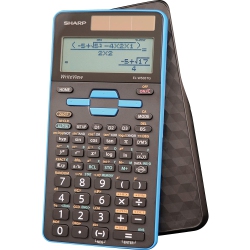 SHARP Calculators El-W535Tgbbl 16-Digit Scientific Calculator \w Writeview, 4 Line Display, Battery And Solar Hybrid Powered Lcd Display & Blue