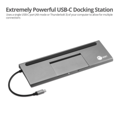 SIIG Aluminum USB-C Mst Video Docking Station With Pd