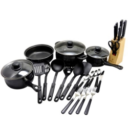 GIBSON HOME Total Kitchen 32 Piece Cookware Combo Set
