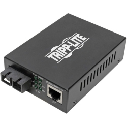 TRIPP LITE Sc Singlemode Fiber to GBe Media Converter Poe+ 10/100/1000 20Km