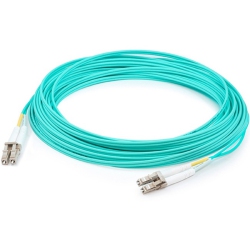 ADDON 1M HP Qk732A Compatible Lc (Male) to Lc (Male) Aqua Om4 Duplex Fiber Ofnr (Riser-Rated) Patch Cable