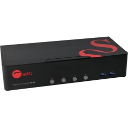SIIG INC Siig 4-Port Dvi Dual-Link Smart Console Kvm Switch With USB 3.0 And Multimedia Ports