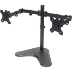 MANHATTAN Universal Dual Monitor Stand With Double-Link Swing Arms