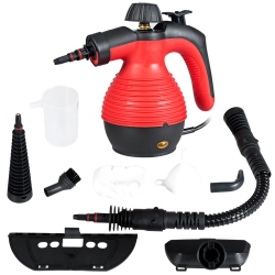 COSTWAY Multifunction Portable Steamer Household Steam Cleaner 1050W W/attachments In Red