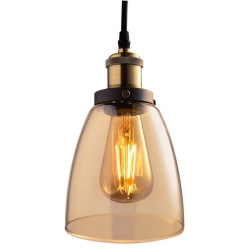 XTRICITY - Amber Glass Pendant Light, Led Bulb Included, From The Old Fashioned Collection