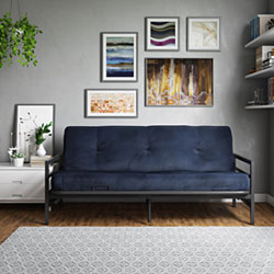 DHP Rio Contemporary Polyester Futon - Black