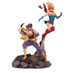 DC Bombshells 15 Inch Statue Figure Celebration Series - Batgirl & Supergirl