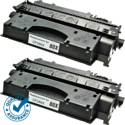 PRINTER PRO 2 Packs Deal HP 80X (Cf280X) Toner Cartridge for HP Printer Laserjet Pro M401 M425 In Black