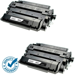 PRINTER PRO 2 Pack HP 55X (Ce255X) Toner Cartridge for HP Printer Laserjet Enterprise 525 P3015 M521 In Black
