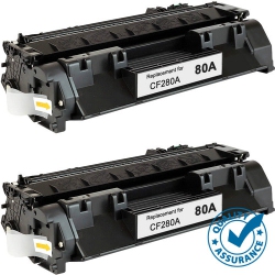 PRINTER PRO 2 Pack HP 80A (Cf280A)/hp80A/80A Toner Cartridge for HP Printer Laserjet Pro M401 M425 In Black