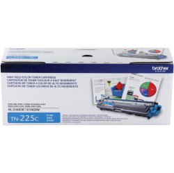 BROTHER Tn225C High-Yield Original ( Tn-225C) Toner Cartridge, for Hl3140, Hl3180, Mfc9130, Mfc9340 In Cyan