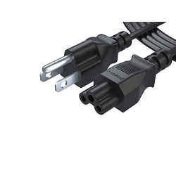 PWR + 3 Prong 6 Foot/feet/ft Ac Wall Cord HP Pavilion Compaq Presario ; Asus ; Sony Vaio ; Toshiba Satellite ; Acer