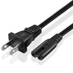 TNP PRODUCTS Tnp Universal 2 Prong Power Cord (6 Feet) - Nema 1-15P to Iec320 C7 Figure 8 Shotgun Connector Ac Power Supply Cable