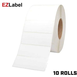 EZLABEL 2" X 1" Direct Thermal Label for Zebra Printer 1700 Labels/roll 1" Core