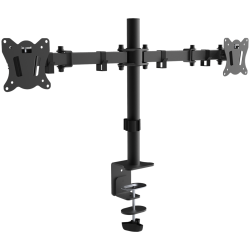 PRIMECABLES Full Motion Monitor Stand Dual Monitor Mount, Monitor Arm Fit 2 Screens Fully Adjustable Heavy Duty for 13"-27" Monitors Desk Mount