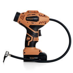 PRIMECABLES Portable Air Compressor Tire Inflator Air Compressor Pump Cordless \w Digital Display & Led Light for Automobile Tires, Sports Balls