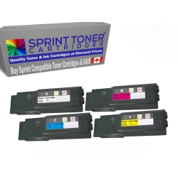 SPRINT TONER Xerox 6500, 6505 106R01597 Compatible 4 Pack Colour Set Toner Cartridges B/c/y/m