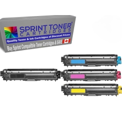 SPRINT TONER Compatible Brother Tn221 Tn225 High Yield 4 Pack Colour Toner Cartridges B/c/y/m